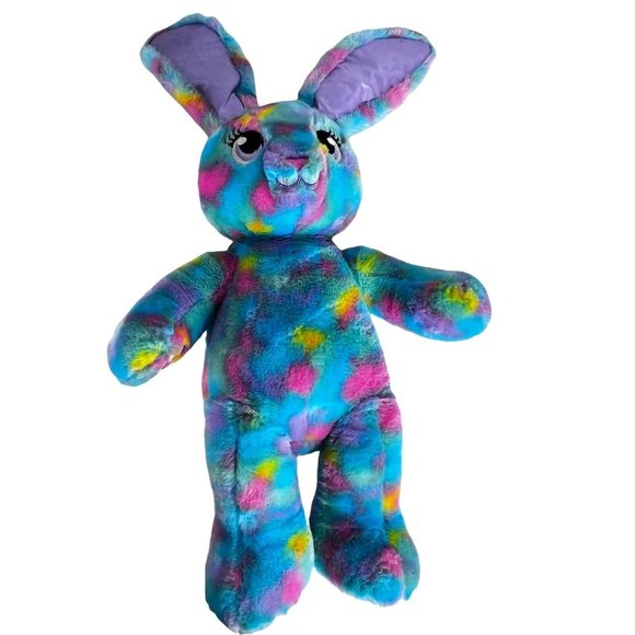 Build A Bear Bunny Rabbit Plush Color Burst Stuffed Animal Doll Tie Dye Toy 16” - Picture 5 of 11
